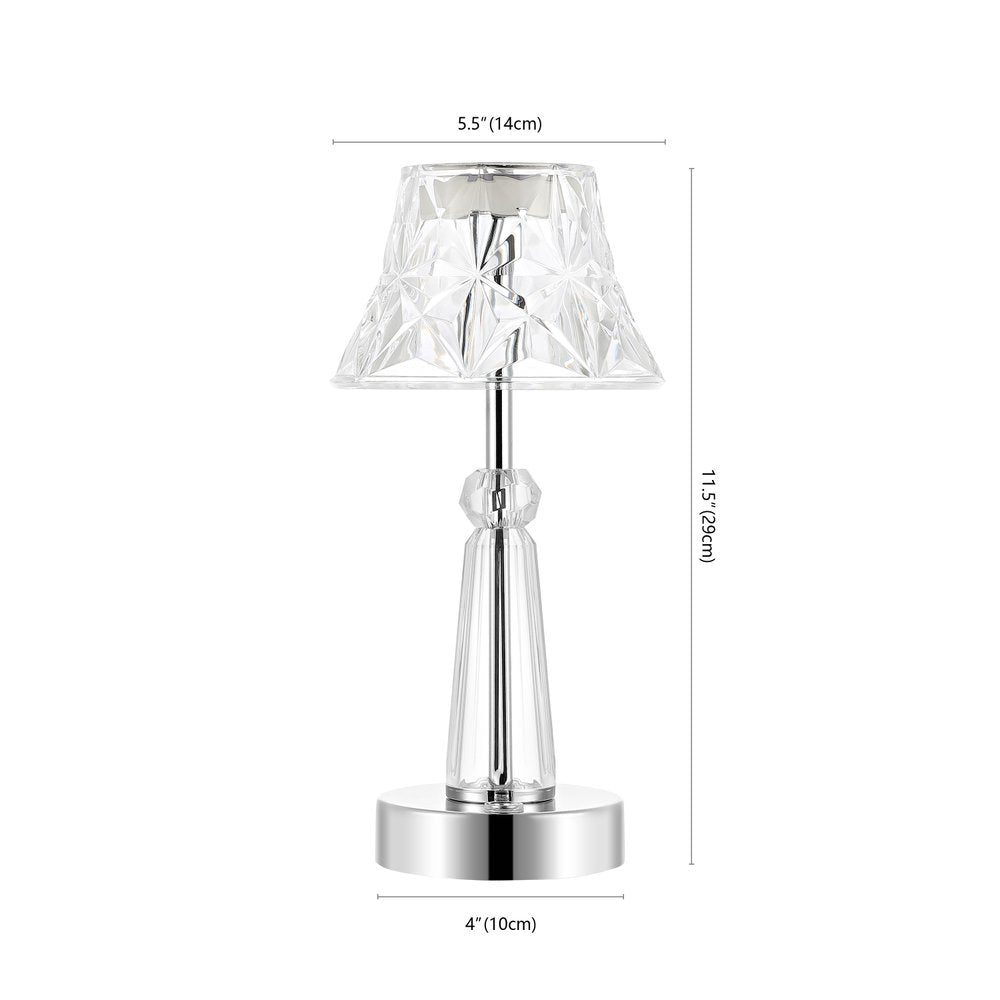 12" Silver Novelty USB Table Lamp With Empire Shade — view 1