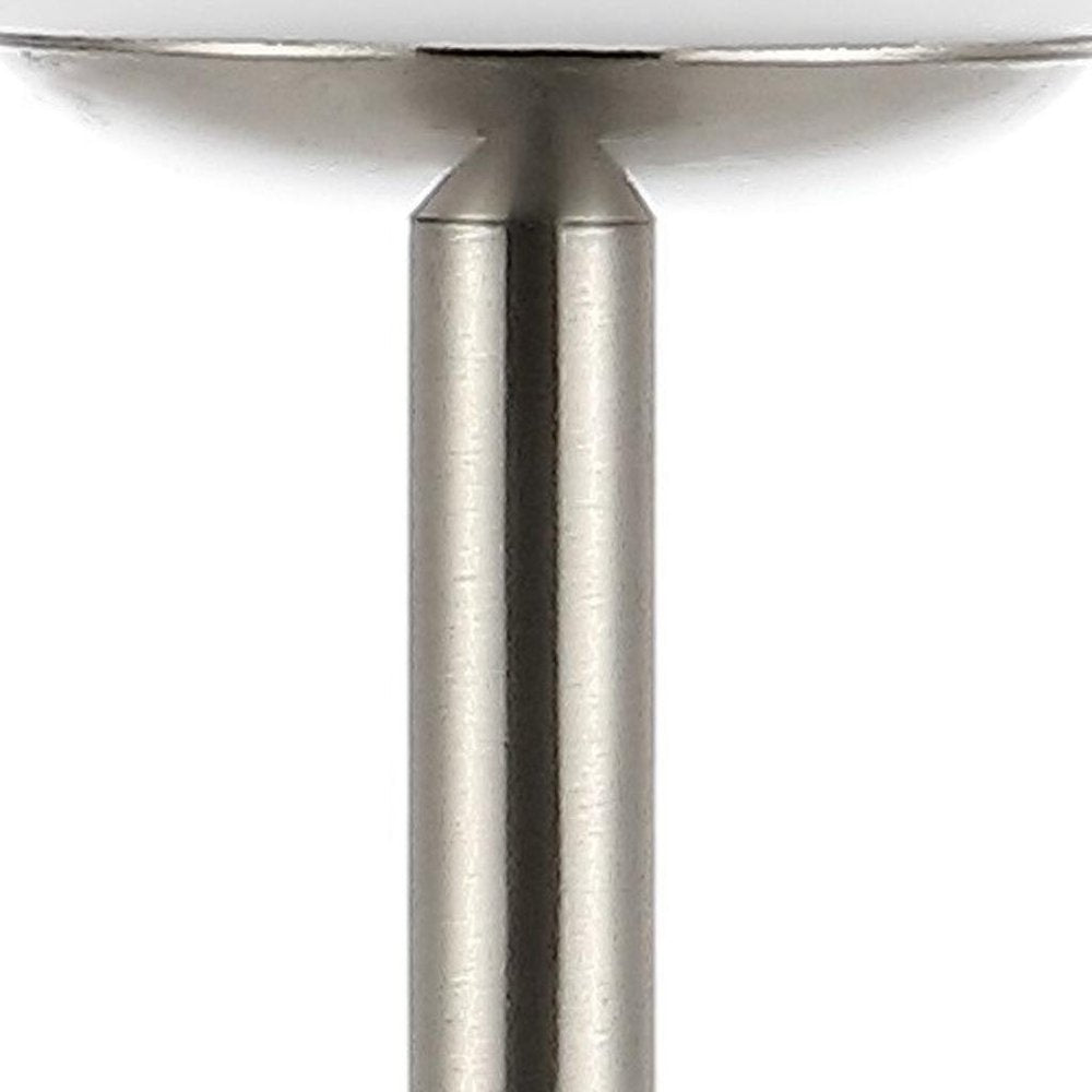 12" Nickel Novelty USB Table Lamp With Globe Shade — view 2