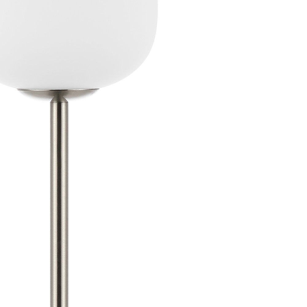 12" Nickel Novelty USB Table Lamp With Globe Shade — view 3