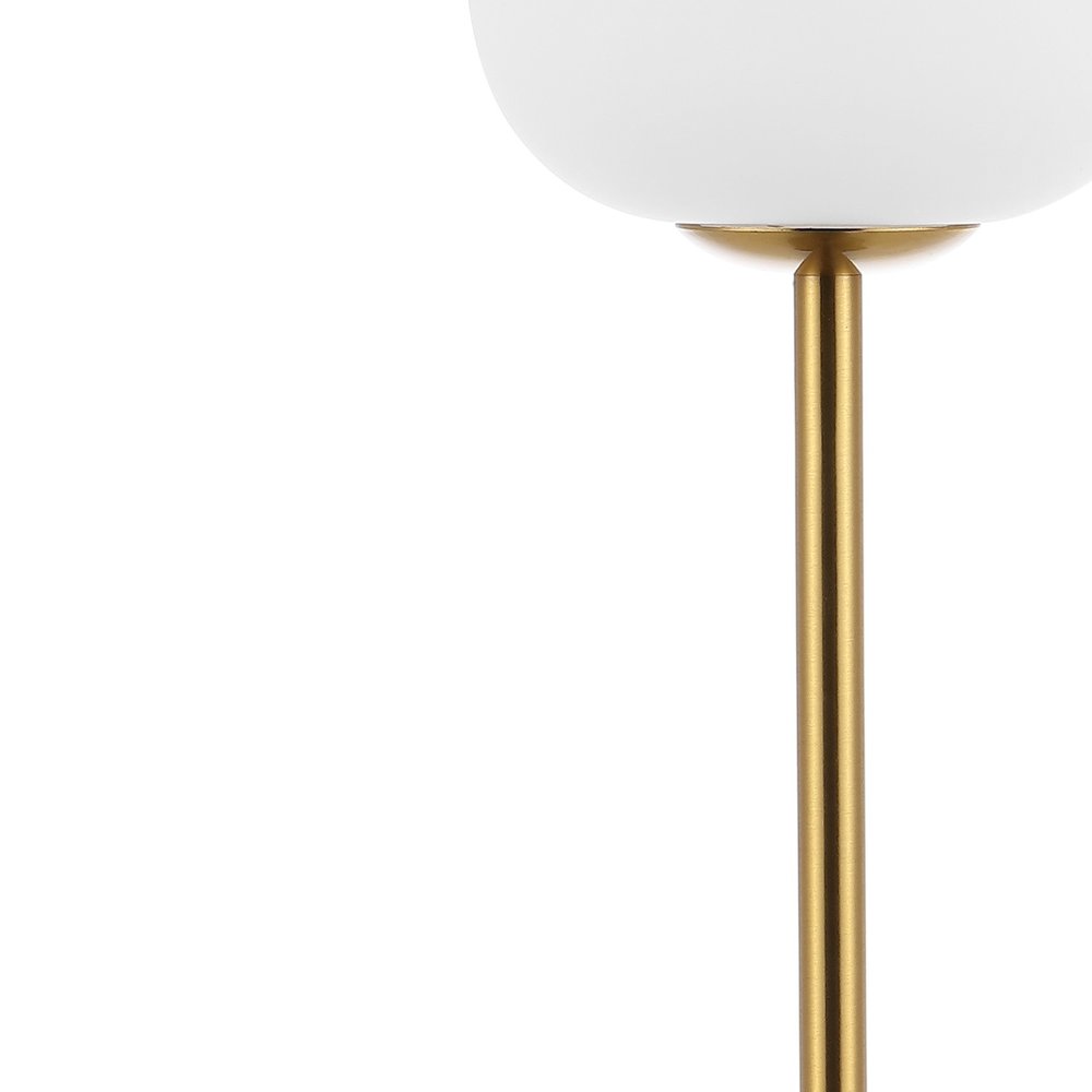 12" Gold USB Table Lamp With Globe Shade — view 1