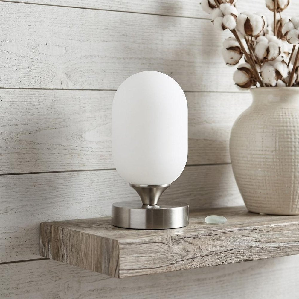 8" Nickel Novelty USB Table Lamp — view 6