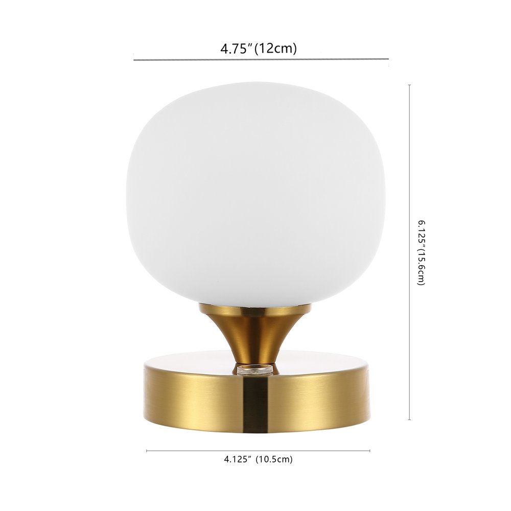 6" Gold Novelty USB Table Lamp With Globe Shade — view 1