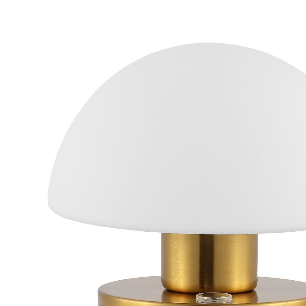 6" Gold Novelty USB Table Lamp With Dome Shade — view 1