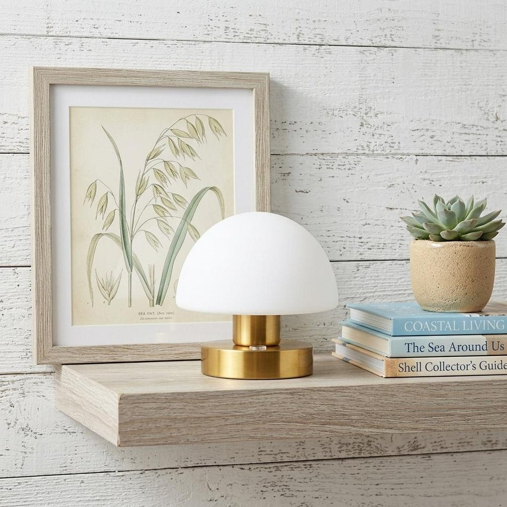 6" Gold Novelty USB Table Lamp With Dome Shade — view 7