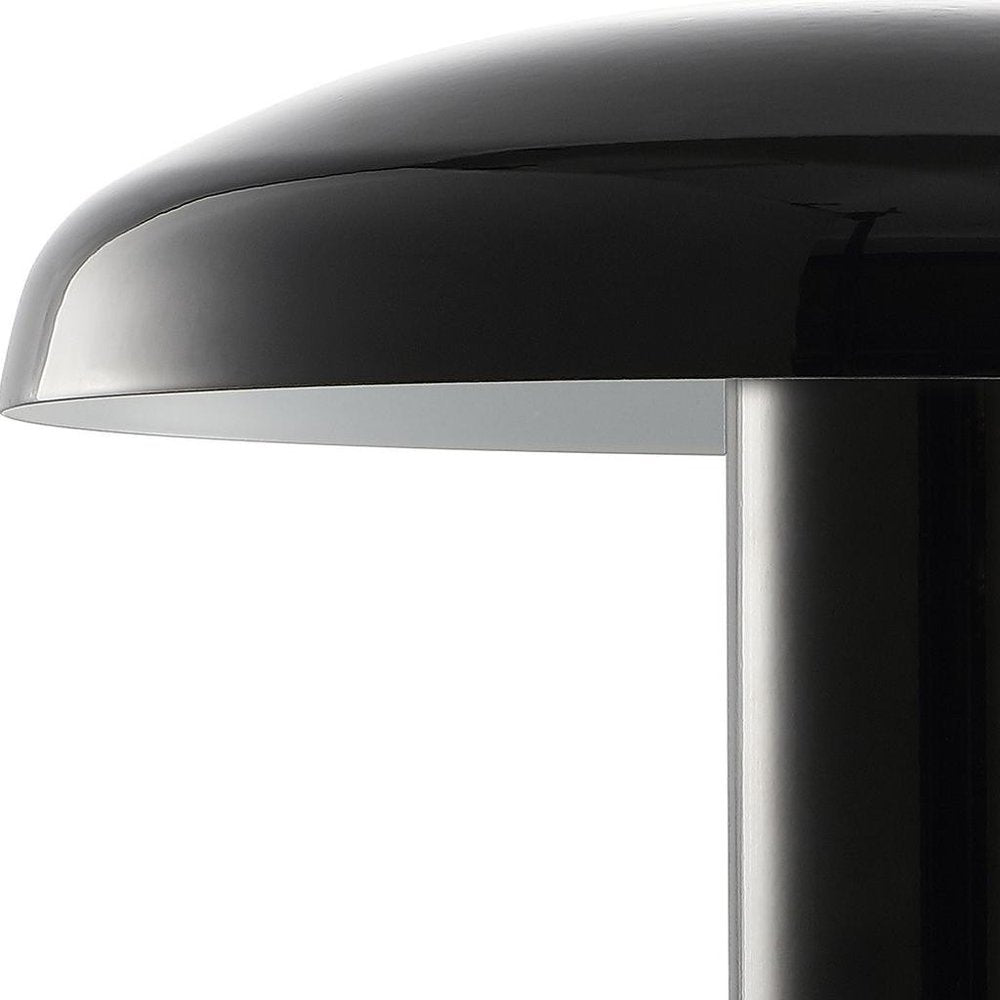 11" Black Novelty USB Table Lamp With Globe Shade — view 3