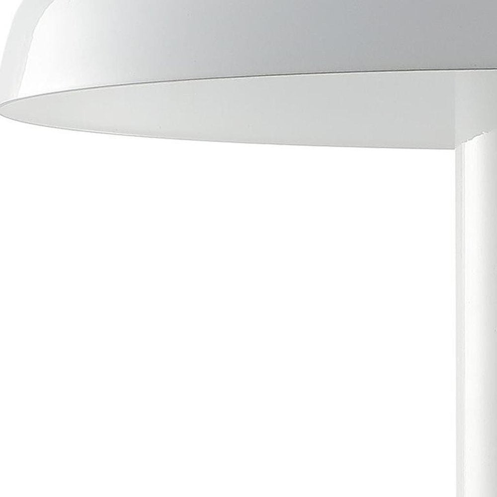 11" White Novelty USB Table Lamp With Globe Shade HomeRoots