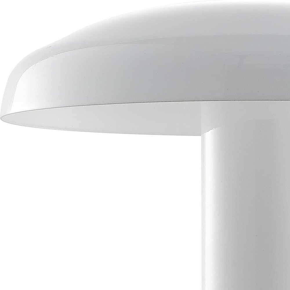 11" White Novelty USB Table Lamp With Globe Shade HomeRoots