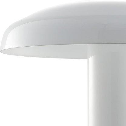 11" White Novelty USB Table Lamp With Globe Shade HomeRoots