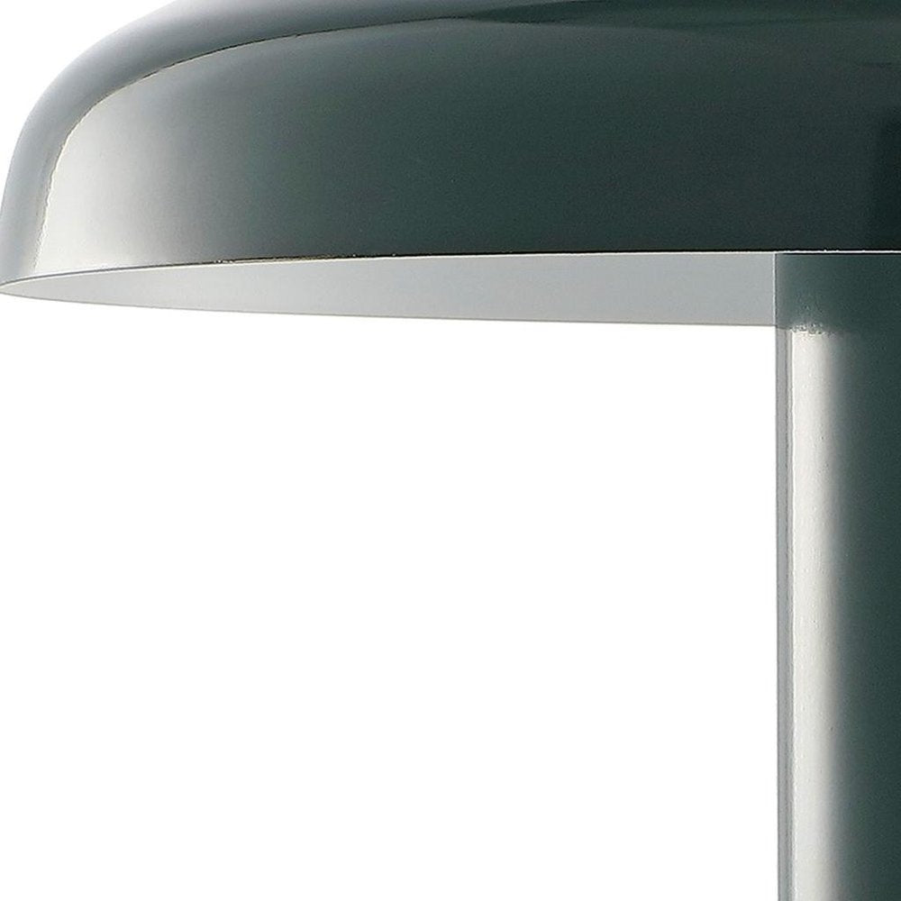 11" Forest Green Novelty USB Table Lamp With Globe Shade HomeRoots