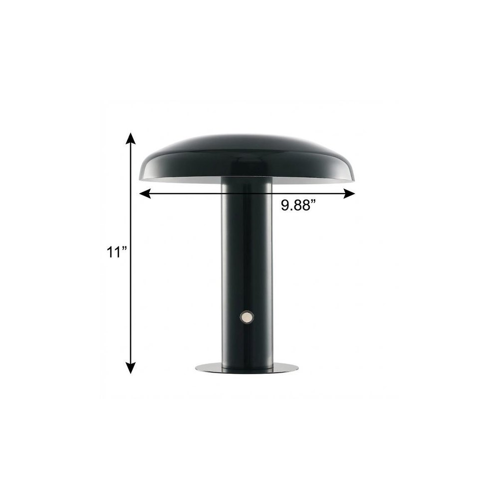 11" Forest Green Novelty USB Table Lamp With Globe Shade HomeRoots