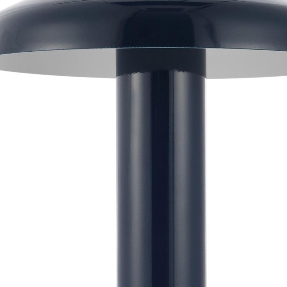 11" Blue Round USB Desk Lamp With Globe Shade — view 4