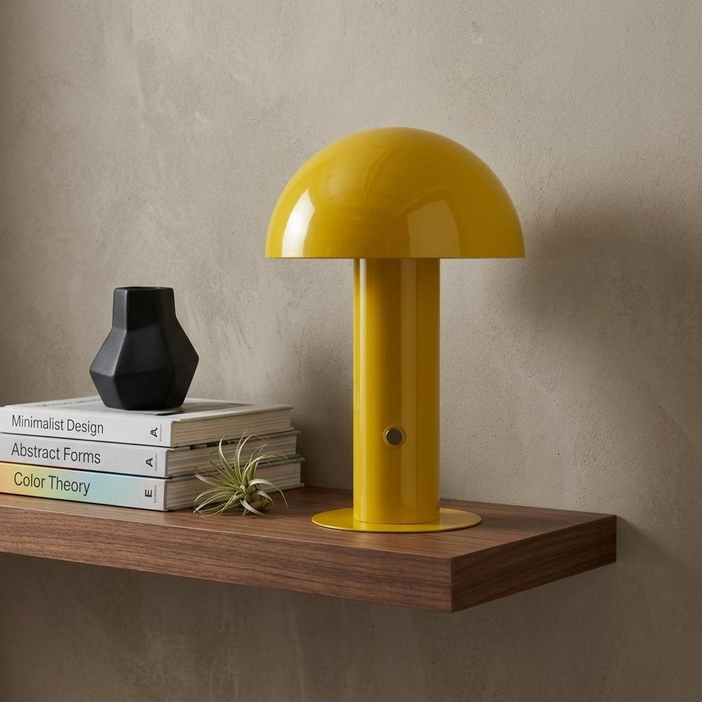 11" Yellow Novelty USB Table Lamp With Globe Shade — view 8