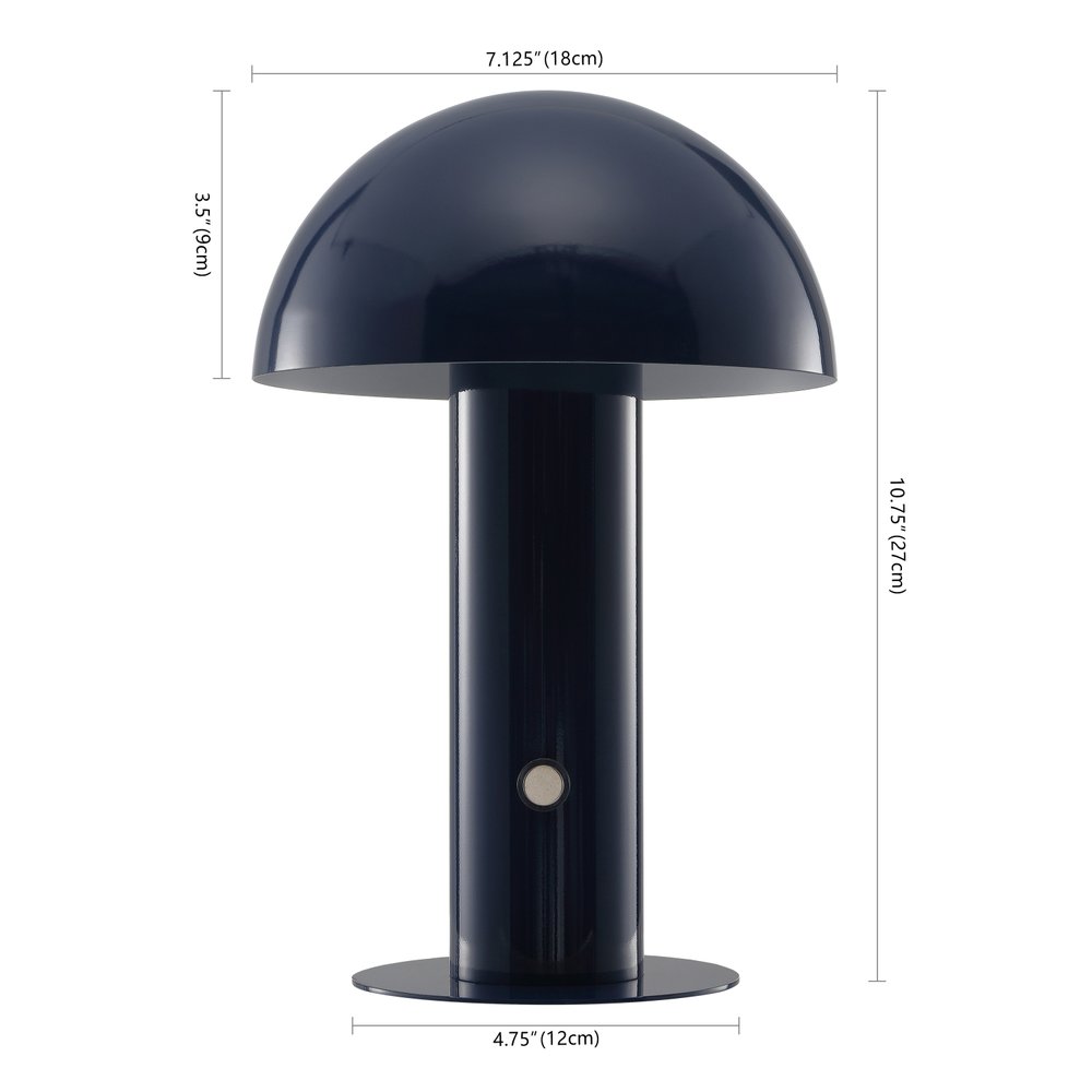 11" Blue Novelty USB Table Lamp With Globe Shade — view 3