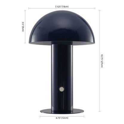 11" Blue Novelty USB Table Lamp With Globe Shade
