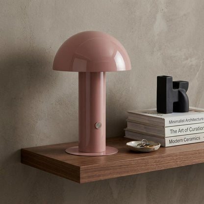 11" Pink Novelty USB Table Lamp With Globe Shade