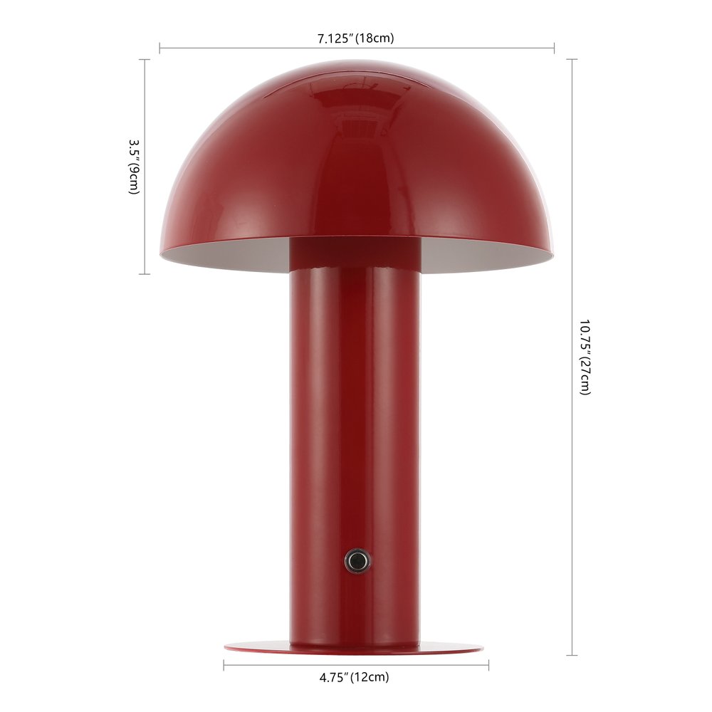 11" Red Novelty USB Table Lamp With Globe Shade — view 2