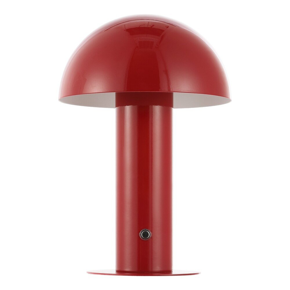 11" Red Novelty USB Table Lamp With Globe Shade — view 6