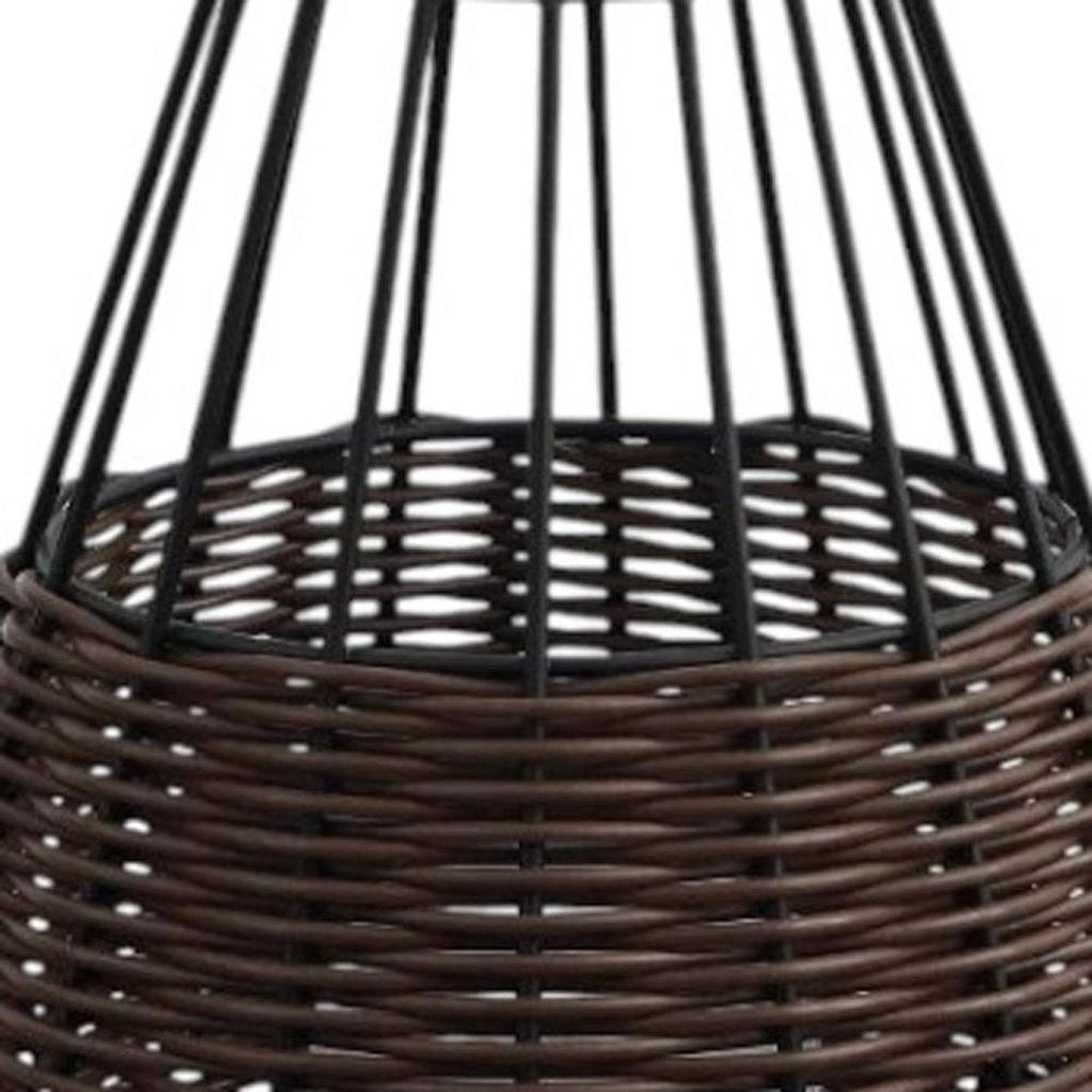 Set of Two 10" Black Round USB Table Lamps With Globe Shades HomeRoots