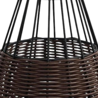 Set of Two 10" Black Round USB Table Lamps With Globe Shades HomeRoots
