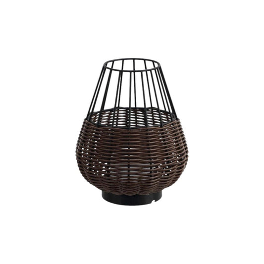 Set of Two 10" Black Round USB Table Lamps With Globe Shades HomeRoots