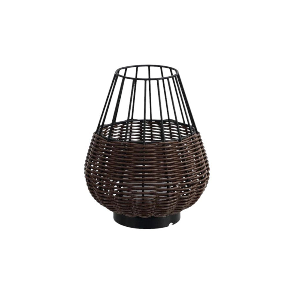 Set of Two 10" Black Round USB Table Lamps With Globe Shades HomeRoots