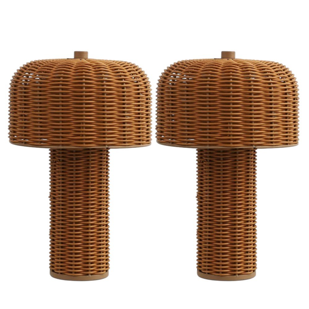 Set of Two 10" Clear USB Table Lamps With Globe Shades — view 3