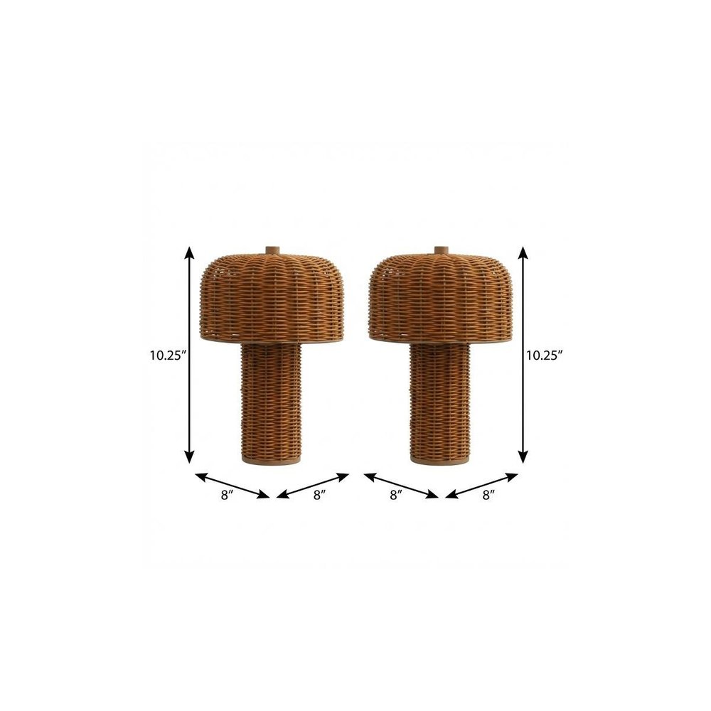 Set of Two 10" Clear USB Table Lamps With Globe Shades — view 7