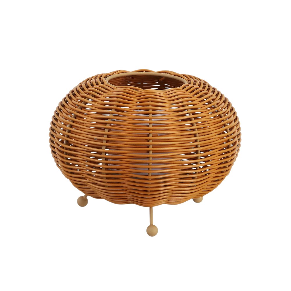Set of Two 6" Brown Lantern USB Table Lamps With Globe Shades — view 3