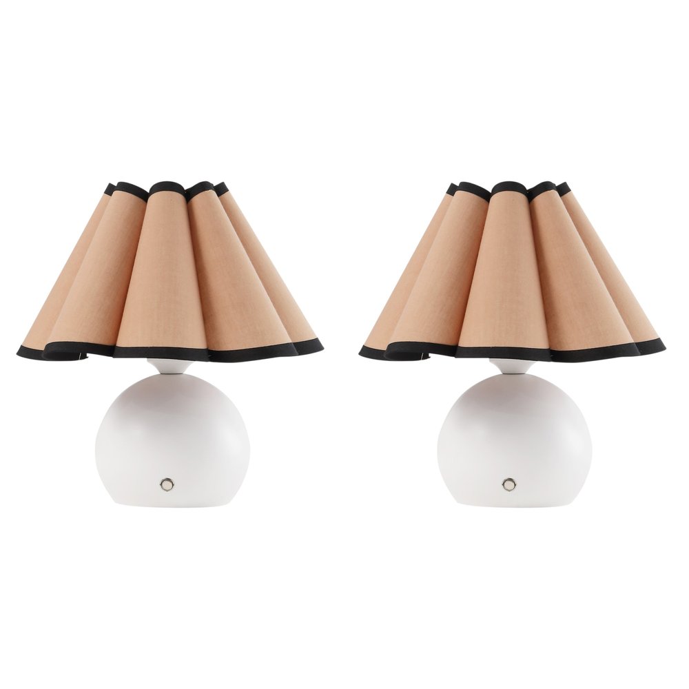 Set of Two 11" Clear Novelty Table Lamps With Empire Shades — view 3