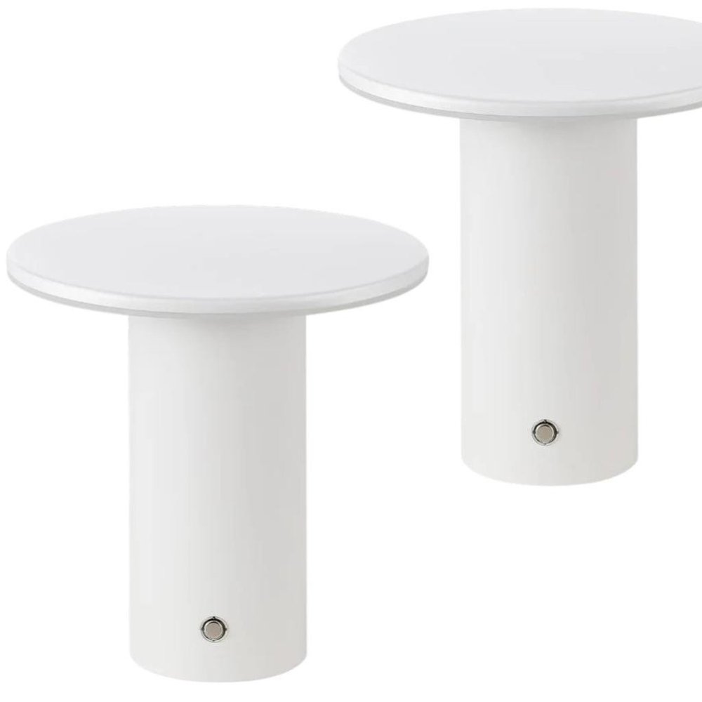 Set of Two 8" Clear USB Table Lamps HomeRoots