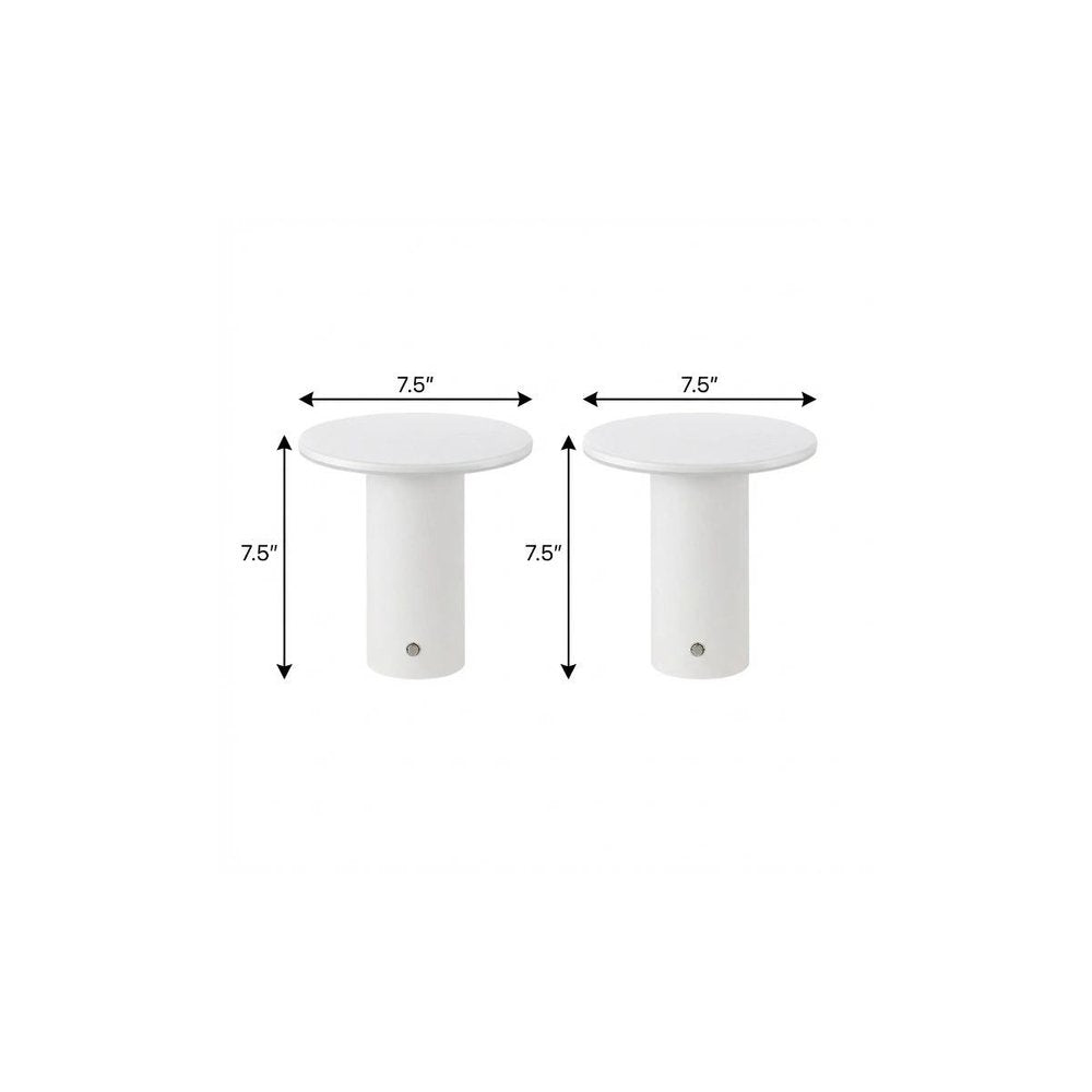 Set of Two 8" Clear USB Table Lamps HomeRoots