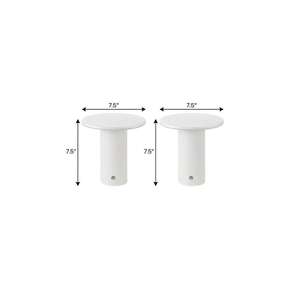 Set of Two 8" Clear USB Table Lamps LED HomeRoots