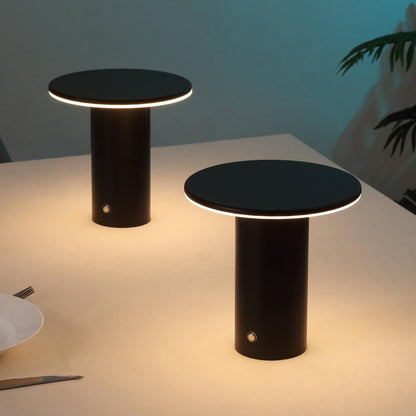 Set of Two 8" Clear USB Table Lamps HomeRoots