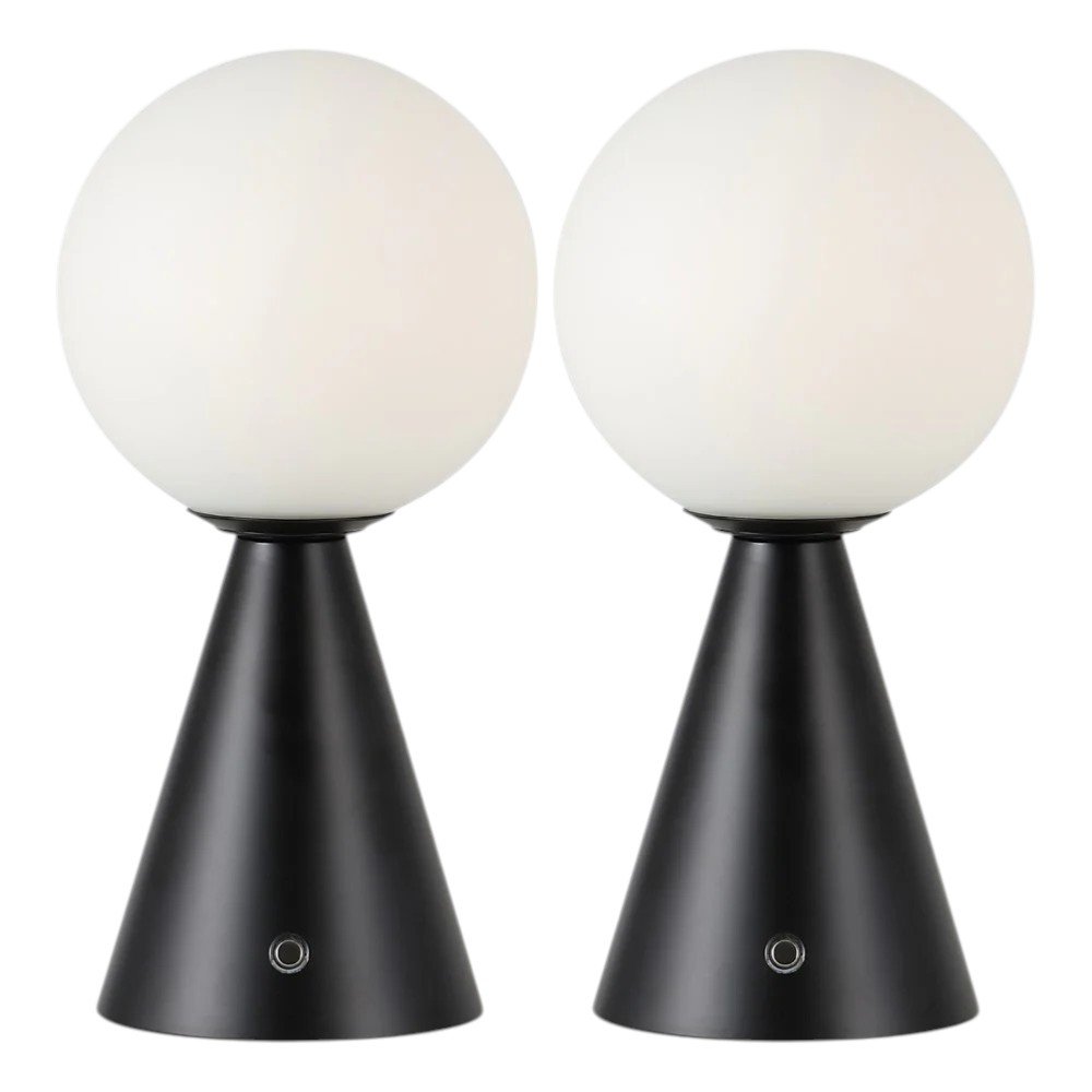 Set of Two 12" Clear Lighthouse USB Table Lamps HomeRoots