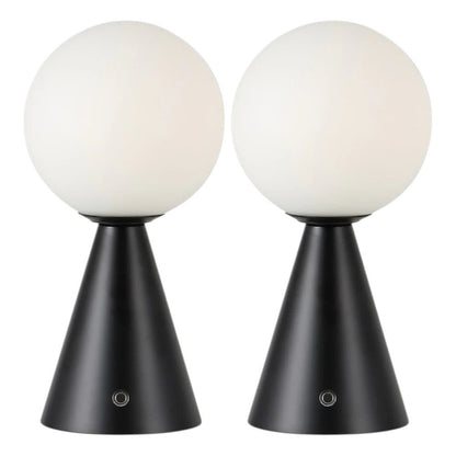 Set of Two 12" Clear Lighthouse USB Table Lamps HomeRoots