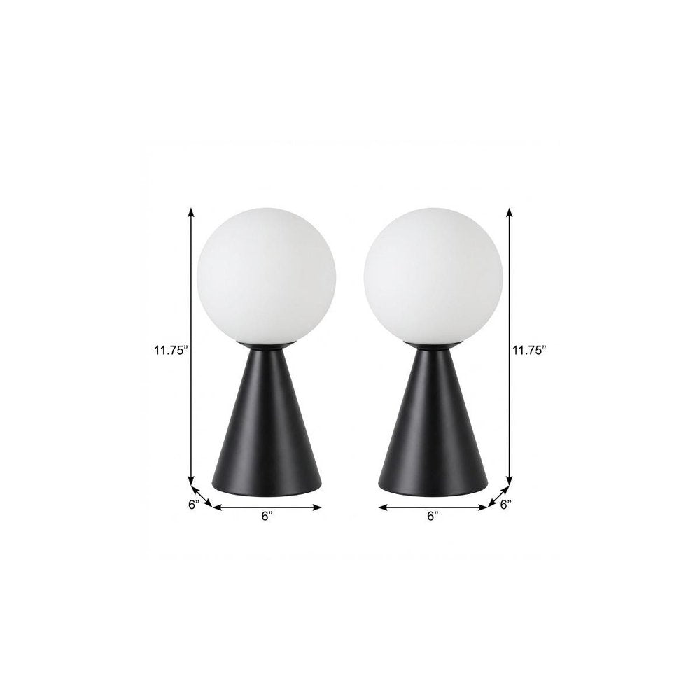 Set of Two 12" Clear Lighthouse USB Table Lamps HomeRoots
