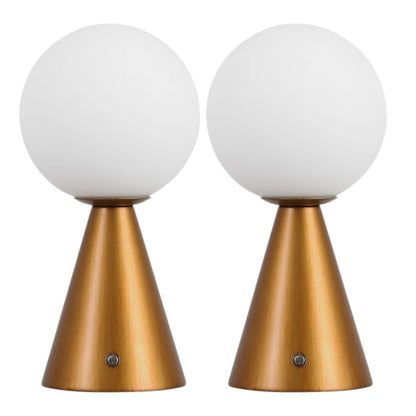 Set of Two 12" Clear Lighthouse USB Table Lamps HomeRoots