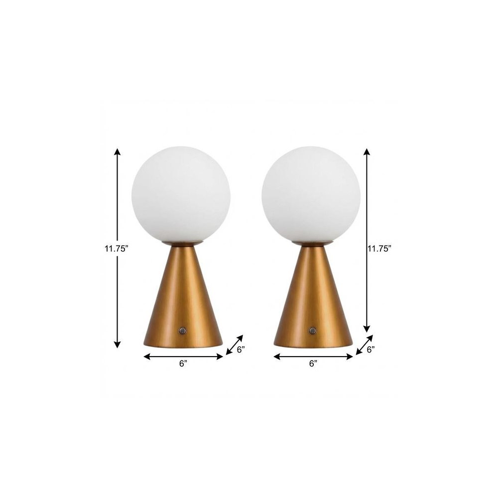 Set of Two 12" Clear Lighthouse USB Table Lamps HomeRoots