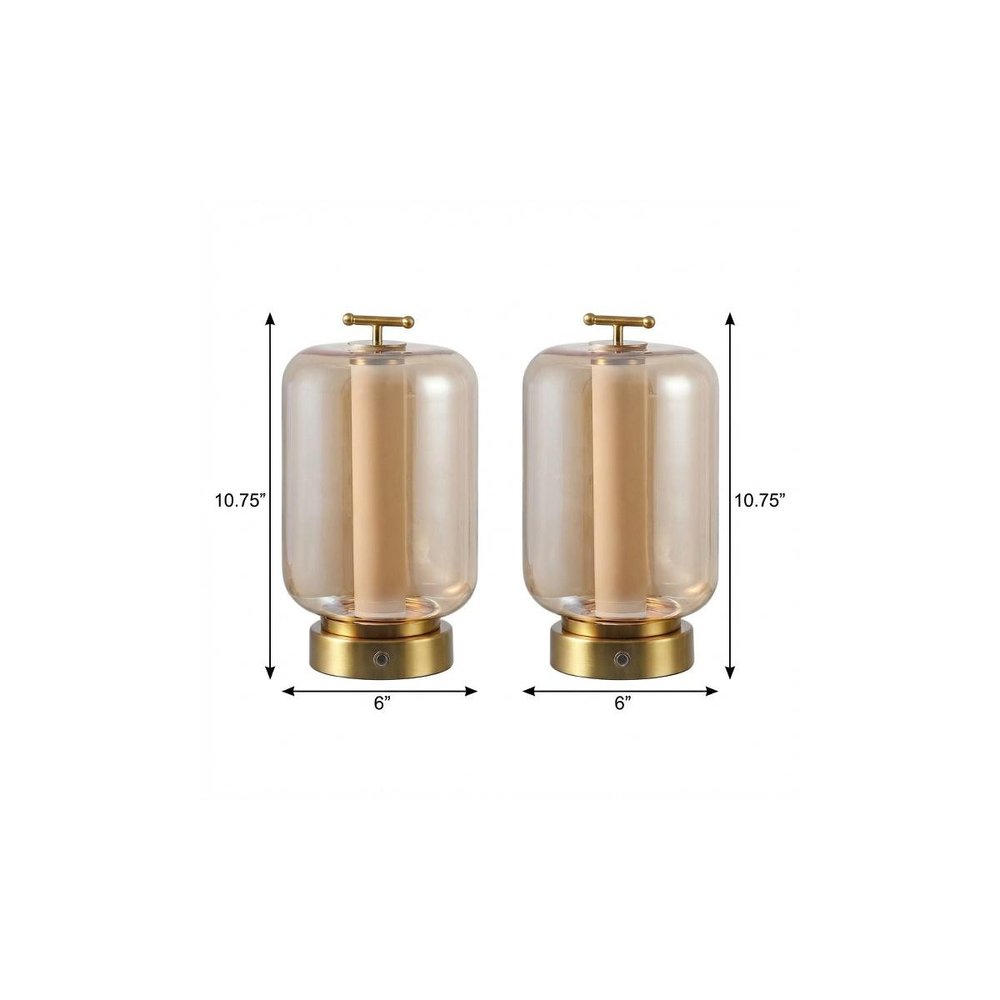 Set of Two 11" Gold USB Lantern — view 5
