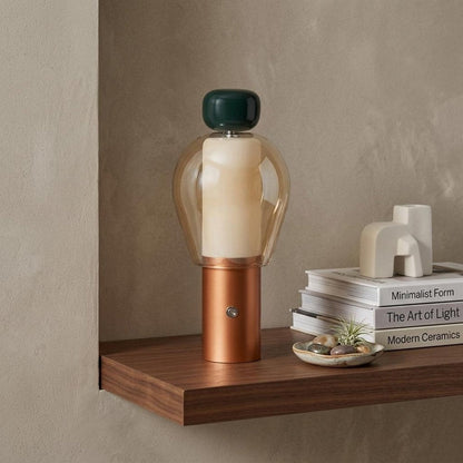 11" Copper USB Table Lamp HomeRoots