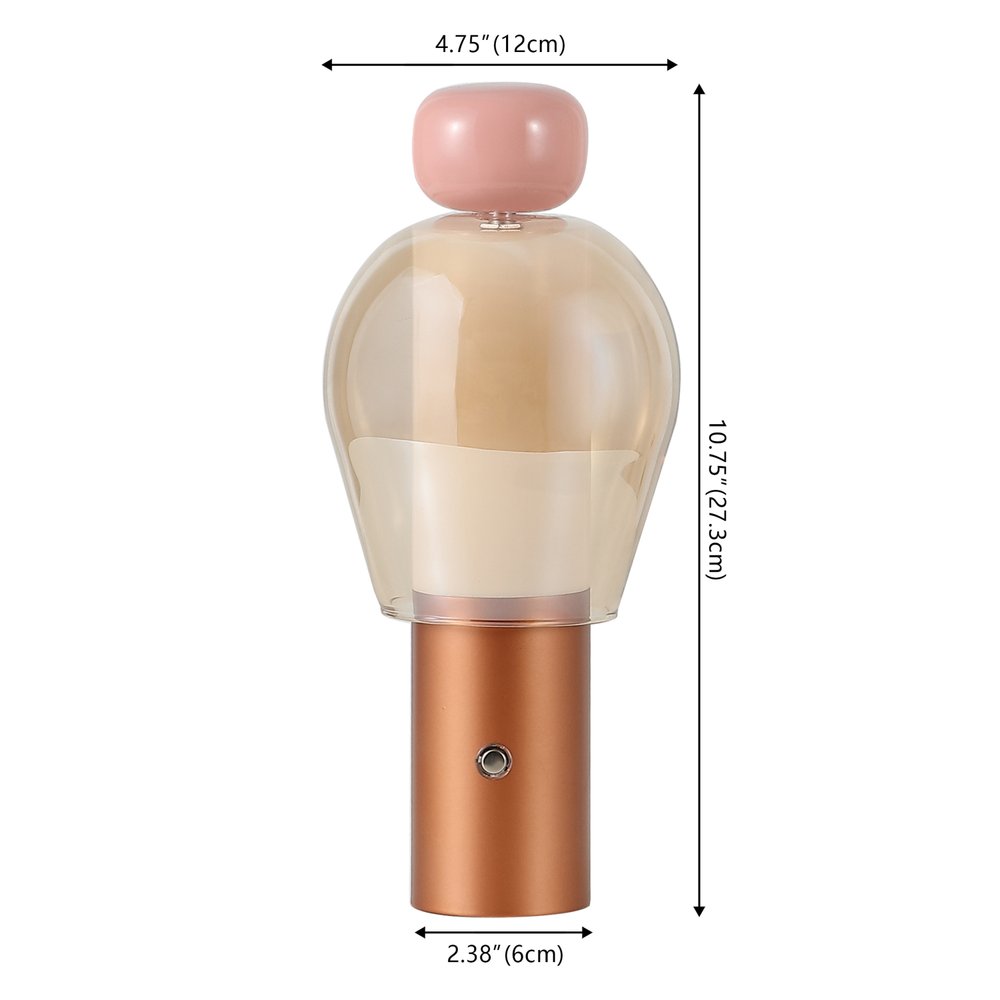 11" Copper USB Table Lamp LED HomeRoots