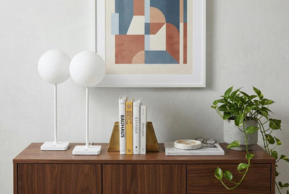 Set of Two 18" White USB Table Lamps HomeRoots