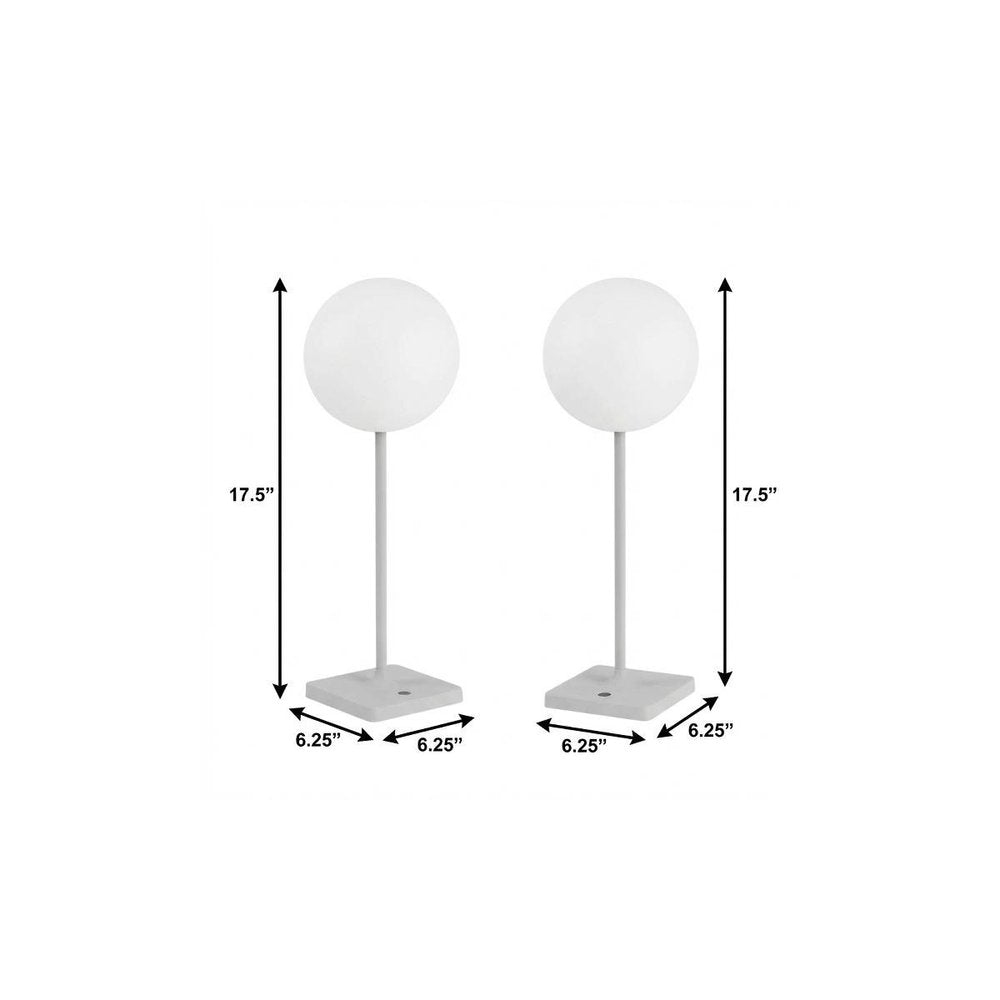 Set of Two 18" Gray USB Table Lamps HomeRoots