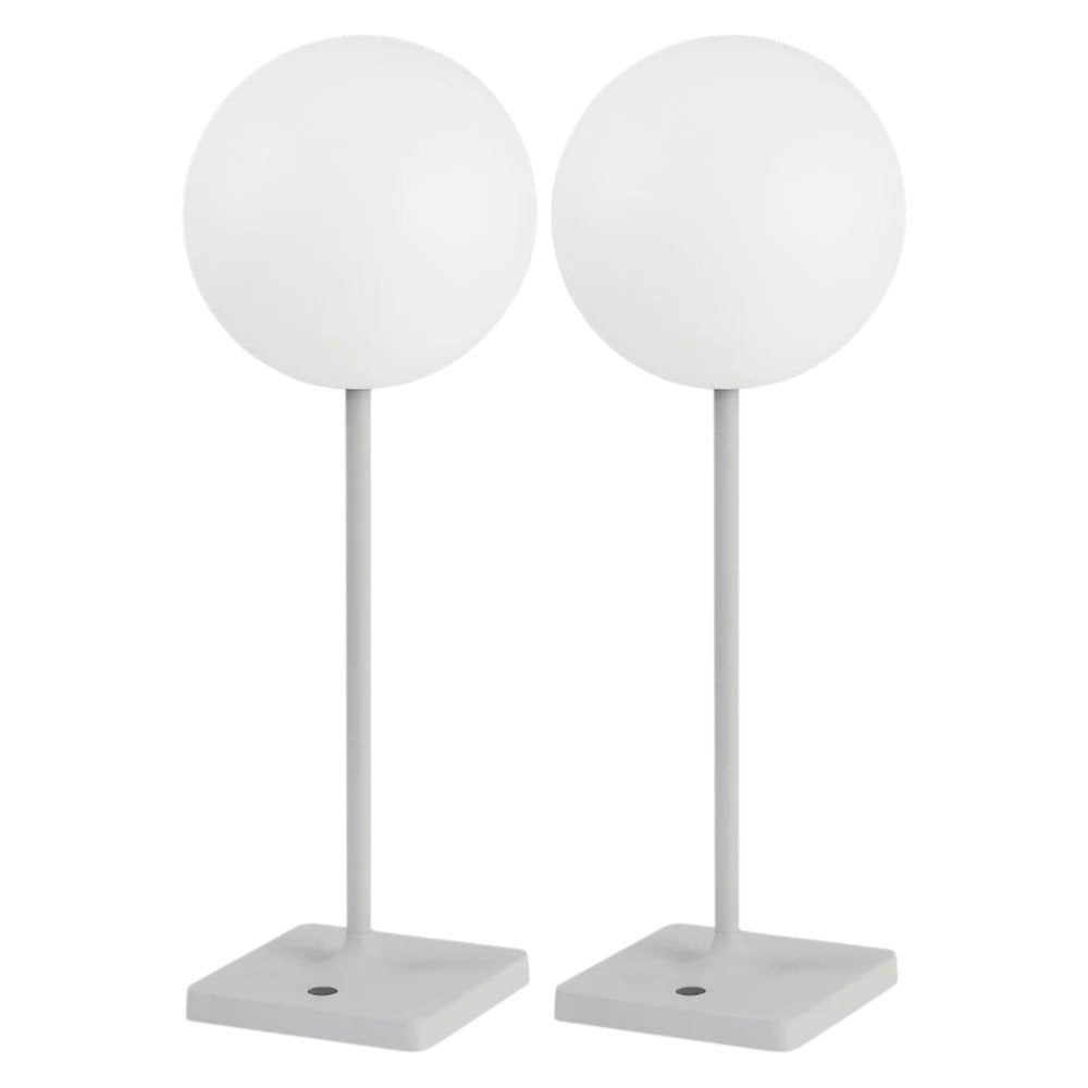 Set of Two 18" Gray USB Table Lamps HomeRoots