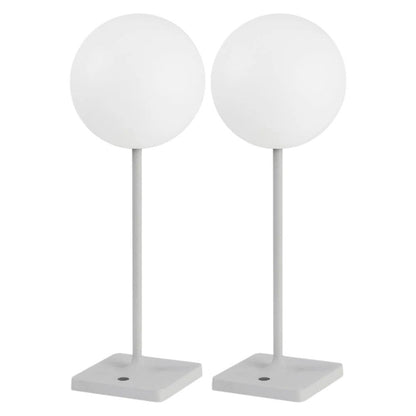 Set of Two 18" Gray USB Table Lamps HomeRoots