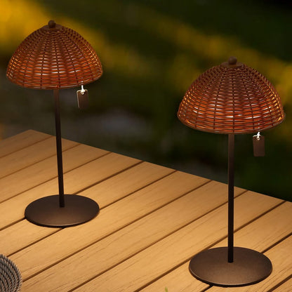 Set of Two 13" Black Novelty USB Table Lamps With Globe Shades HomeRoots