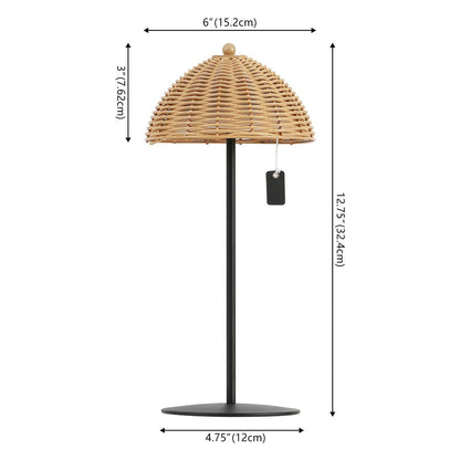Set of Two 13" Black Novelty USB Table Lamps LED With Globe Shades HomeRoots