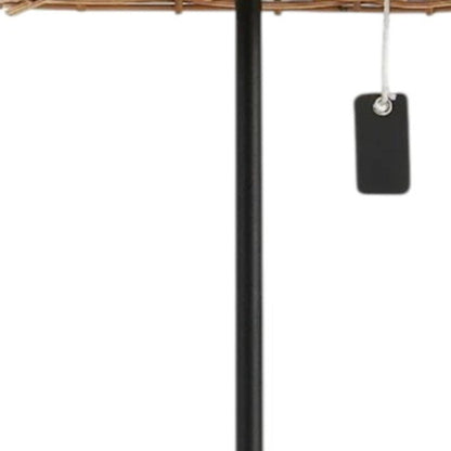 Set of Two 13" Black Novelty USB Table Lamps With Globe Shades HomeRoots