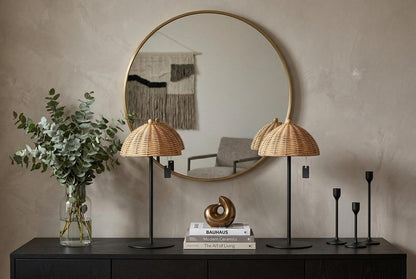 Set of Two 13" Black Novelty USB Table Lamps With Globe Shades HomeRoots