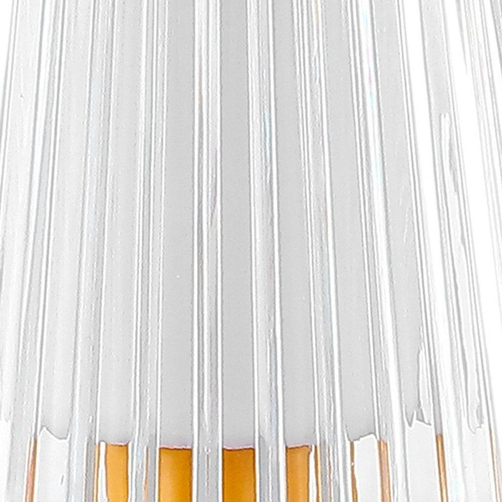 13" Orange USB Table Lamp With Empire Shade — view 4